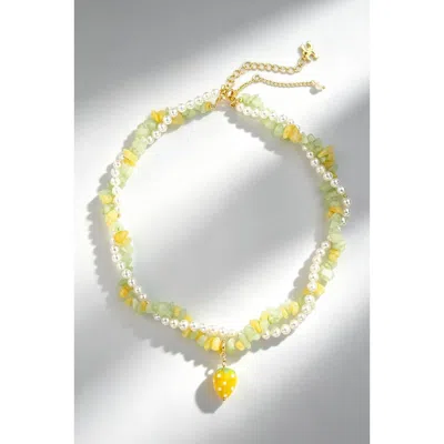 Classicharms Lulu Strawberry Necklace Set In Gold
