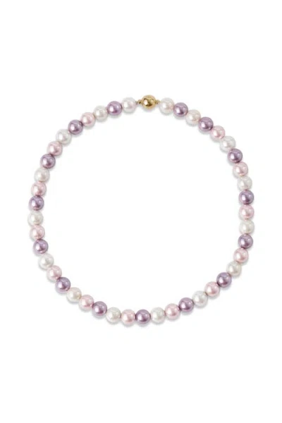 CLASSICHARMS CLASSICHARMS LYDIA PURPLE SHELL PEARL STRAND CHOKER NECKLACE