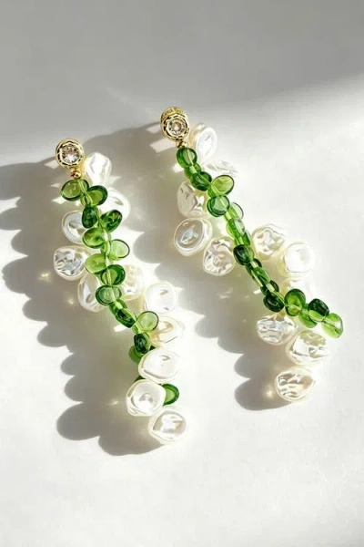 Classicharms Midori Pearl Earrings In Green