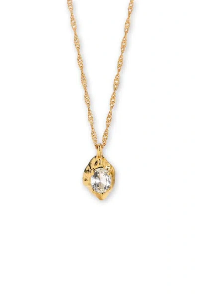 Classicharms Molten Pendant Necklace In Orange