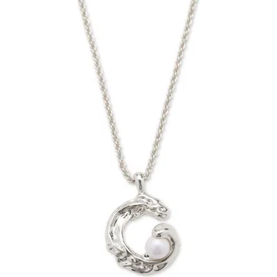 Classicharms Nicole Molten C Hoop Pendant Necklace In Metallic