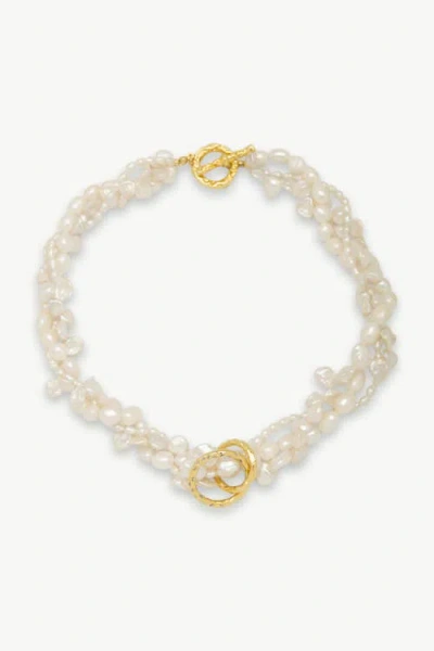 Classicharms Nina Multi-strand Baroque Pearl Choker Necklace In Gold