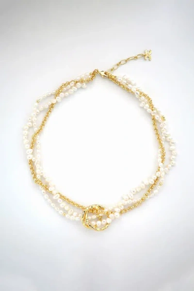 Classicharms Nina Multi-strand Pearl Necklace In Gold