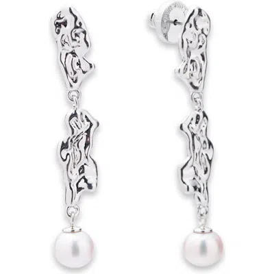 CLASSICHARMS CLASSICHARMS NYLA MOLTEN FRESHWATER PEARL DROP EARRING