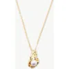 Classicharms Nyla Molten Freshwater Pearl Pendant Necklace In Gold