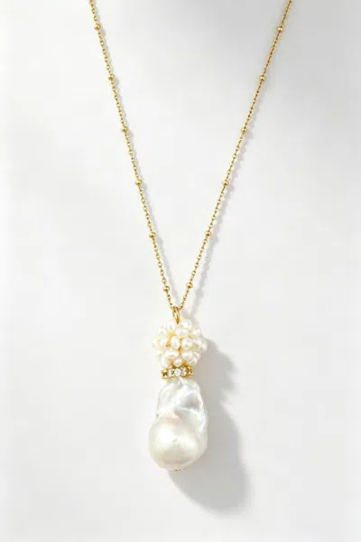 Classicharms Ren Freshwater Baroque Pearl Pendant Necklace In Gold