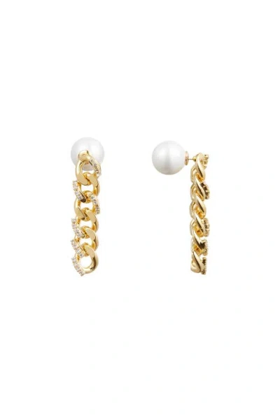 CLASSICHARMS CLASSICHARMS RHINESTONE CHAIN EARRINGS