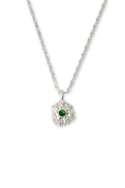 Classicharms Shayla Molten Cubic Zirconia Pendant Necklace In Metallic