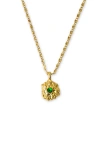 Classicharms Shayla Molten Cubic Zirconia Pendant Necklace In Gold