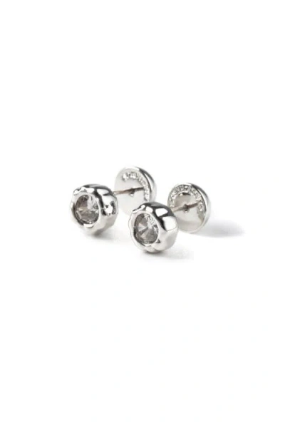 CLASSICHARMS CLASSICHARMS SKYLER MOLTEN CUBIC ZIRCONIA STUD EARRINGS