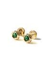 Classicharms Skyler Molten Cubic Zirconia Stud Earrings In Gold