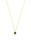 Classicharms Skyler Molten Solitaire Cubic Zirconia Pendant Necklace In Black