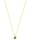 Classicharms Skyler Molten Solitaire Cubic Zirconia Pendant Necklace In Gold