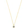 Classicharms Skyler Molten Solitaire Cubic Zirconia Pendant Necklace In Gold