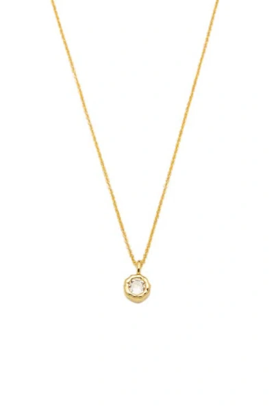 CLASSICHARMS CLASSICHARMS SKYLER MOLTEN SOLITAIRE CUBIC ZIRCONIA PENDANT NECKLACE