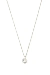 Classicharms Skyler Molten Solitaire Cubic Zirconia Pendant Necklace In Metallic