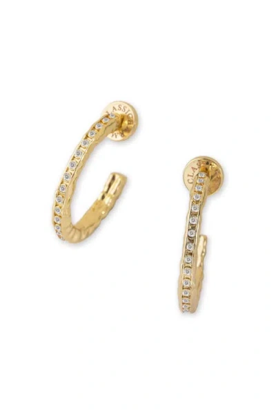 CLASSICHARMS CLASSICHARMS STELLA MOLTEN COLOR CUBIC ZIRCONIA HOOP EARRINGS