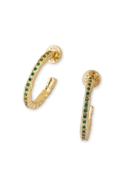 CLASSICHARMS CLASSICHARMS STELLA MOLTEN COLOR CUBIC ZIRCONIA HOOP EARRINGS
