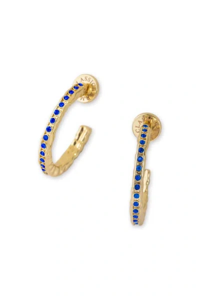 CLASSICHARMS CLASSICHARMS STELLA MOLTEN COLOR CUBIC ZIRCONIA HOOP EARRINGS