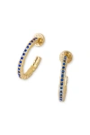 Classicharms Stella Molten Color Cubic Zirconia Hoop Earrings In Gold