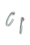 Classicharms Stella Molten Color Cubic Zirconia Hoop Earrings In Silver
