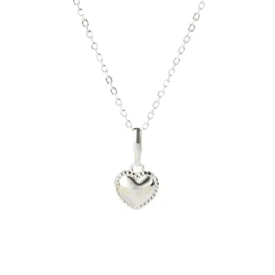 CLASSICHARMS WOMEN'S 925 STERLING SILVER CARVED HEART PENDANT NECKLACE