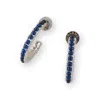 Classicharms Serena Molten Gemstone Hoop Earrings In Blue