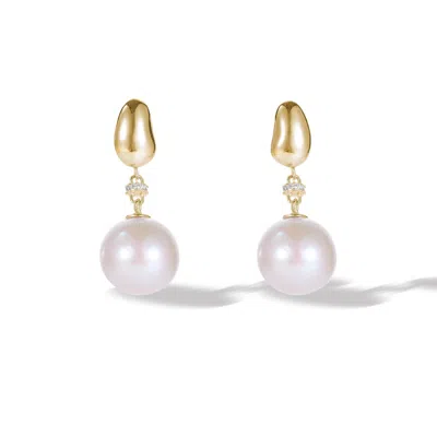 Classicharms Women's Doris Gold Vermeil Freshwater Pearl Drop Earrings