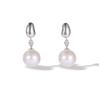 Classicharms Women's Doris Sterling Silver Freshwater Pearl Drop Earrings In Pink