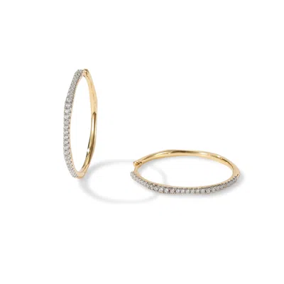 Classicharms Women's Gaia Celestial Sunburst Gold Diamond Hoop Earrings