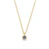 Classicharms Skyler Molten Solitaire Cubic Zirconia Pendant Necklace In Gold