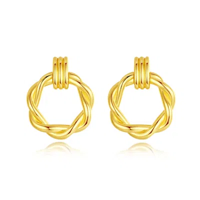 Classicharms Women's Gold Eléa Twisted Hoop Earrings