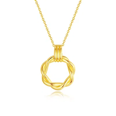 Classicharms Women's Gold Eléa Twisted Hoop Pendant Necklace