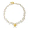 Classicharms Lila Starfish Charm Freshwater Petal Pearl Choker Necklace