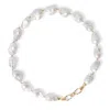 Classicharms Marina Freshwater Baroque Pearl Statement Choker Necklace In White