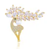 Classicharms Gold Pave And Pearl Reindeer Brooch Necklace Set In Gold