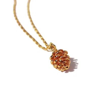 Classicharms Pinecone Pendant Necklace In Gold