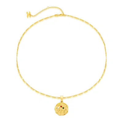 Classicharms Women's Gold Sculptural Zodiac Sign Pendant Necklace Set-taurus