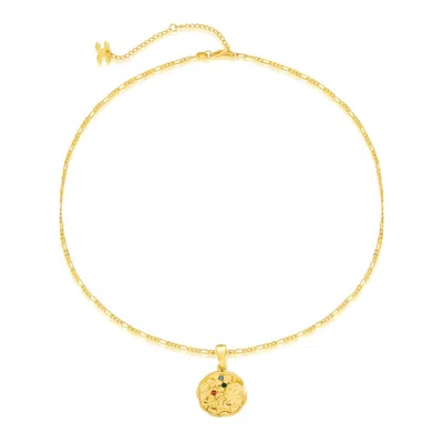 Classicharms Women's Gold Sculptural Zodiac Sign Pendant Necklace Set-virgo
