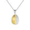 Classicharms Frosted And Matted Texture Two Tone Pendant Necklace In Multi
