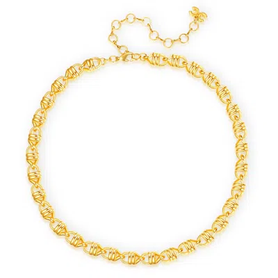 CLASSICHARMS WOMEN'S GOLD SOLID MARINER ANCHOR CHAIN NECKLACE