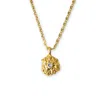 Classicharms Women's Gold / White Shayla Gold Molten Clear Zirconia Pendant Necklace