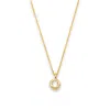 Classicharms Skyler Molten Solitaire Cubic Zirconia Pendant Necklace In Gold