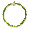 Classicharms Women's Green Olivia Peridot Bead  Choker Necklace-small In Green