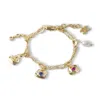 Classicharms Women's Iris Gold Gemstone Charm Bracelet