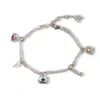 Classicharms Women's Iris Silver Gemstone Charm Anklet