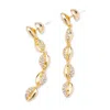 Classicharms Women's Lucia Gold Cascade Pavé Crystals Shell Drop Earrings In Gold