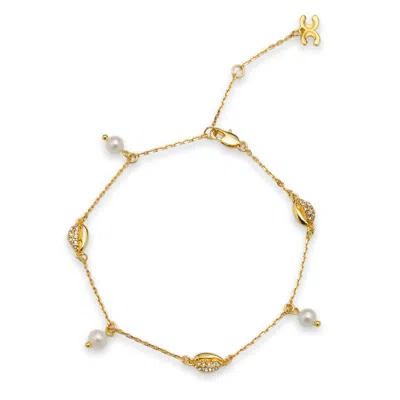 Classicharms Women's Lucia Gold Shell Whisper Anklet