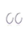Classicharms Women's Molten C Hoop Earrings In Silver