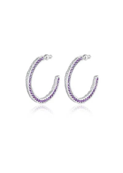 Classicharms Women's Molten C Hoop Earrings In Silver
